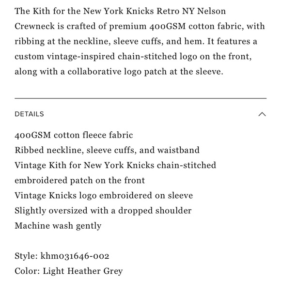KITH for NY Knicks Retro Crewneck - Picture 8 of 8
